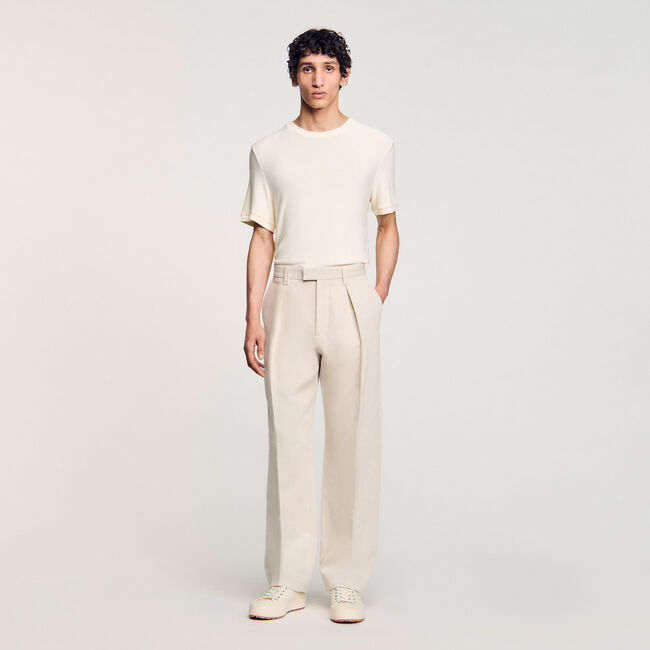 Pantaloni larghi con pieghe