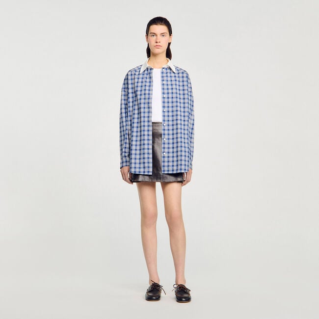 Camicia a quadri glitterata