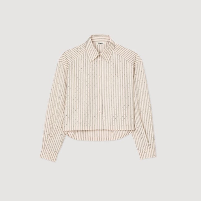 Camicia glitterata a righe