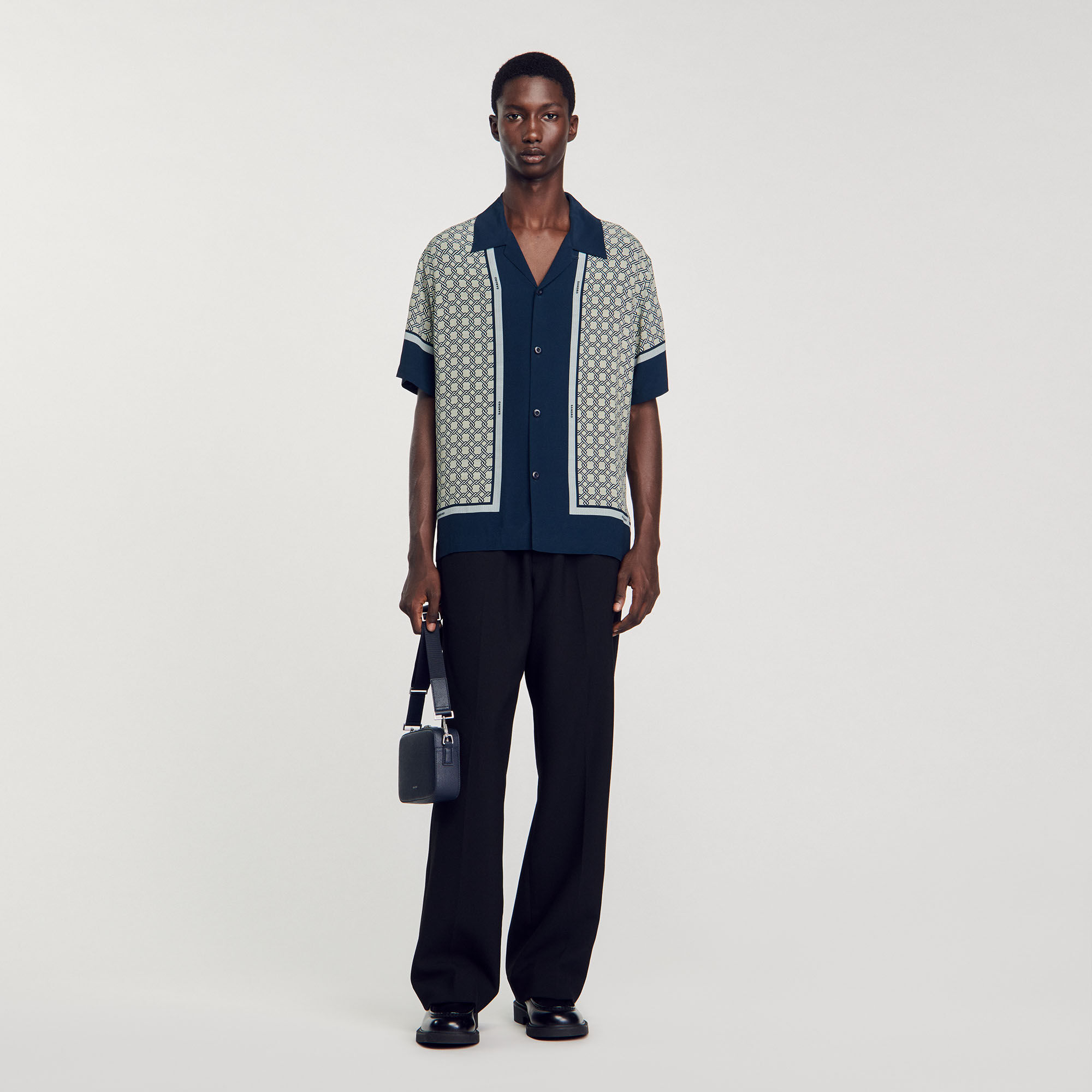 Camicia a maniche corte con stampa