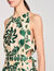 Abito lungo con stampa foliage