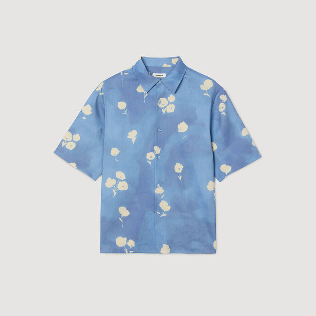 Camicia con stampa a fiori
