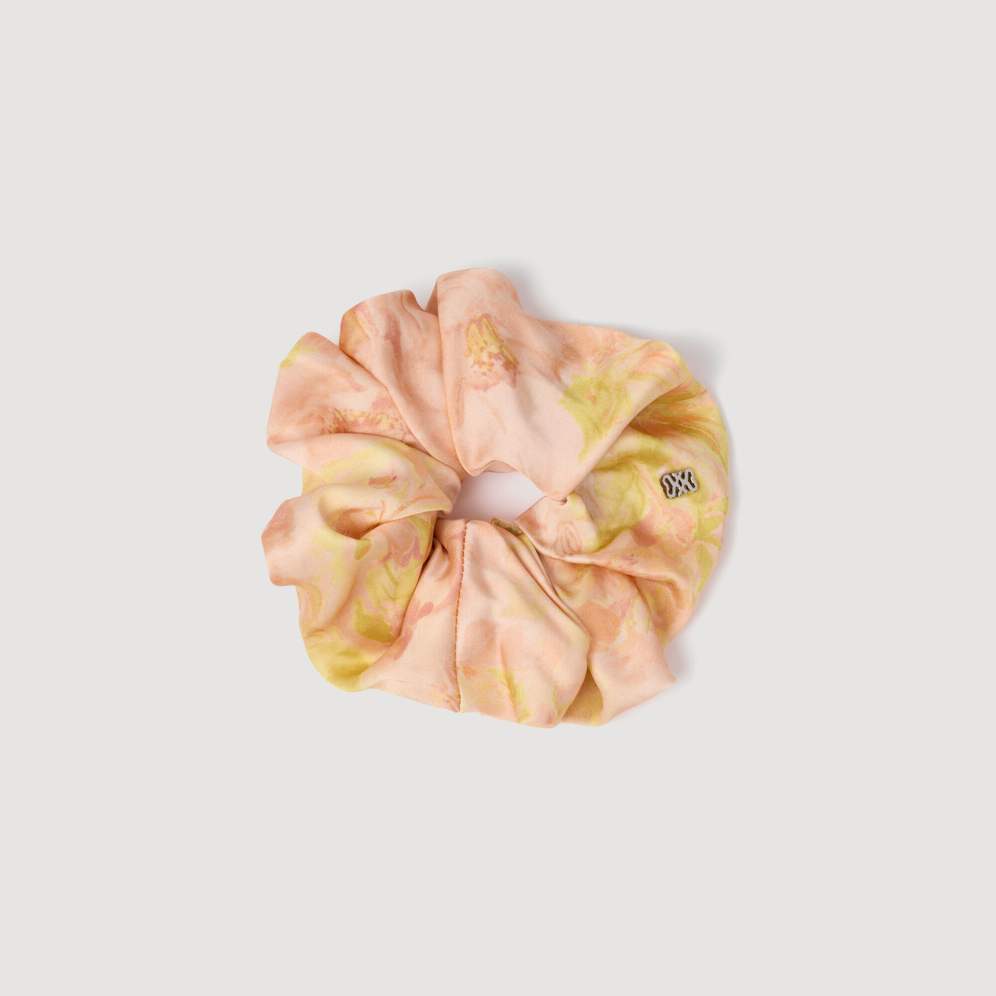Elastico arricciato stampa a fiori