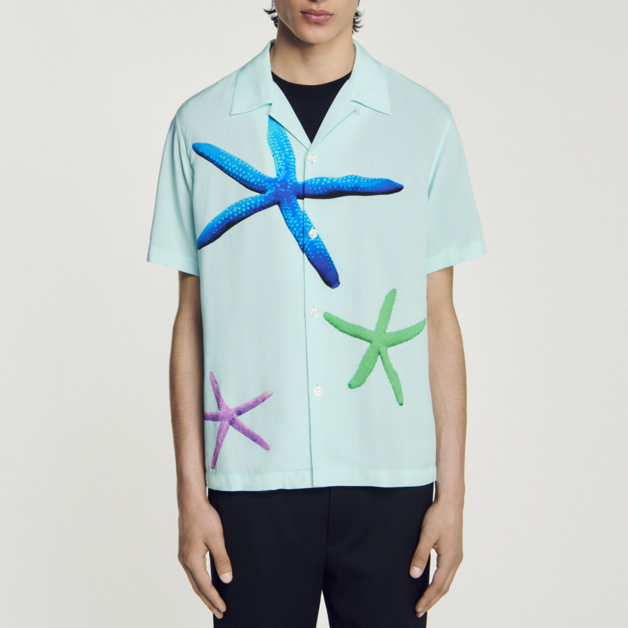 Camicia con stampa stelle marine