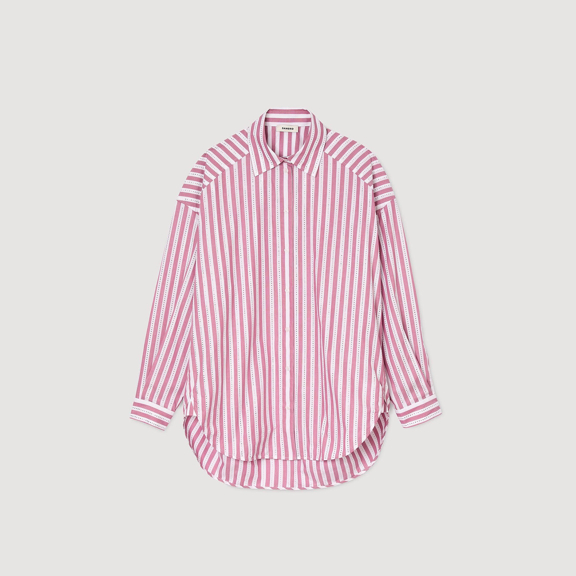 Camicia a righe glitterata