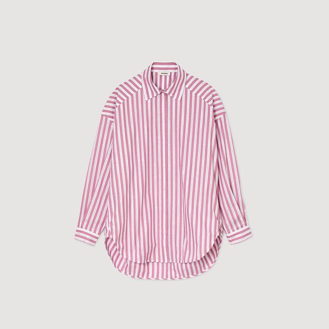 Camicia a righe glitterata