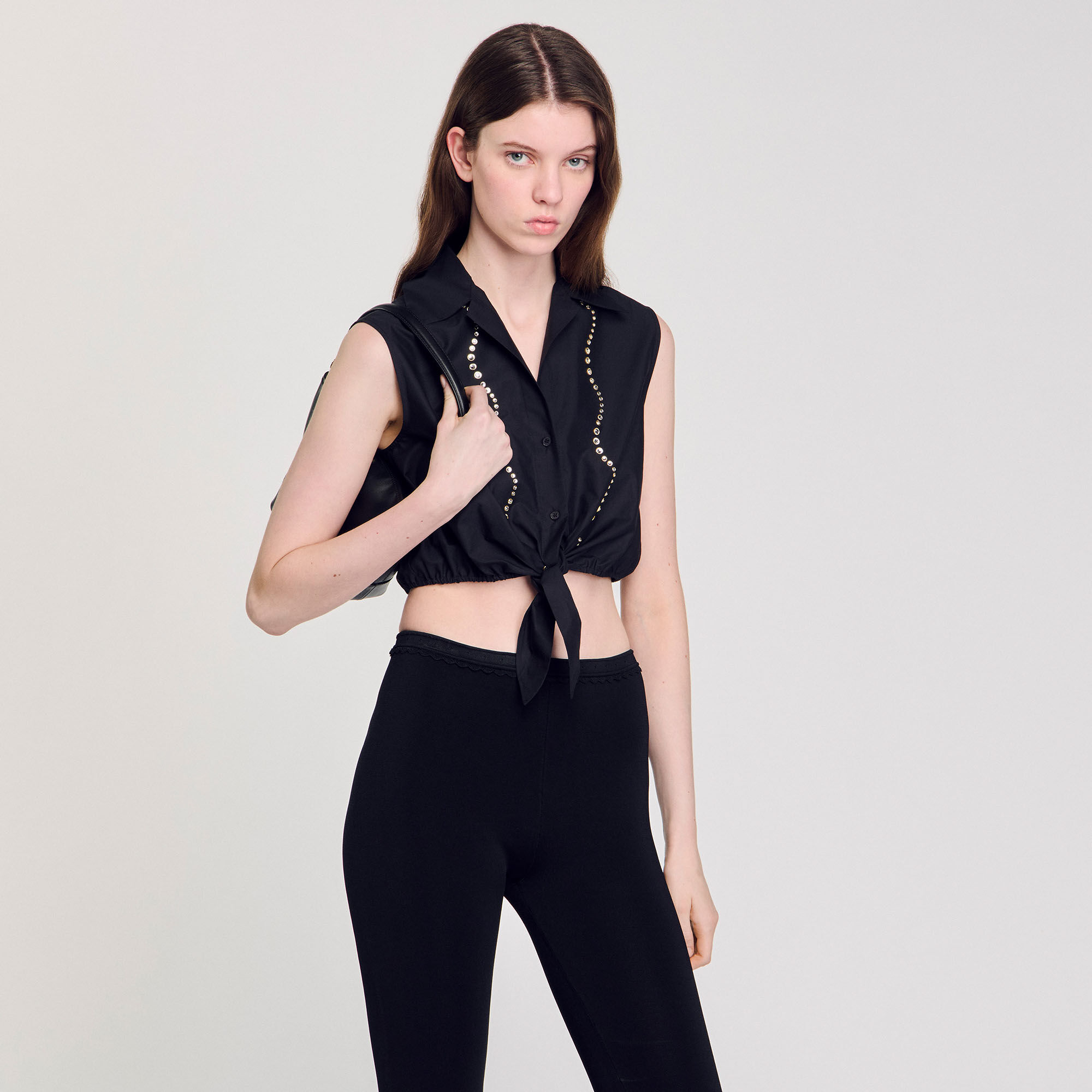 Camicia corta glitterata