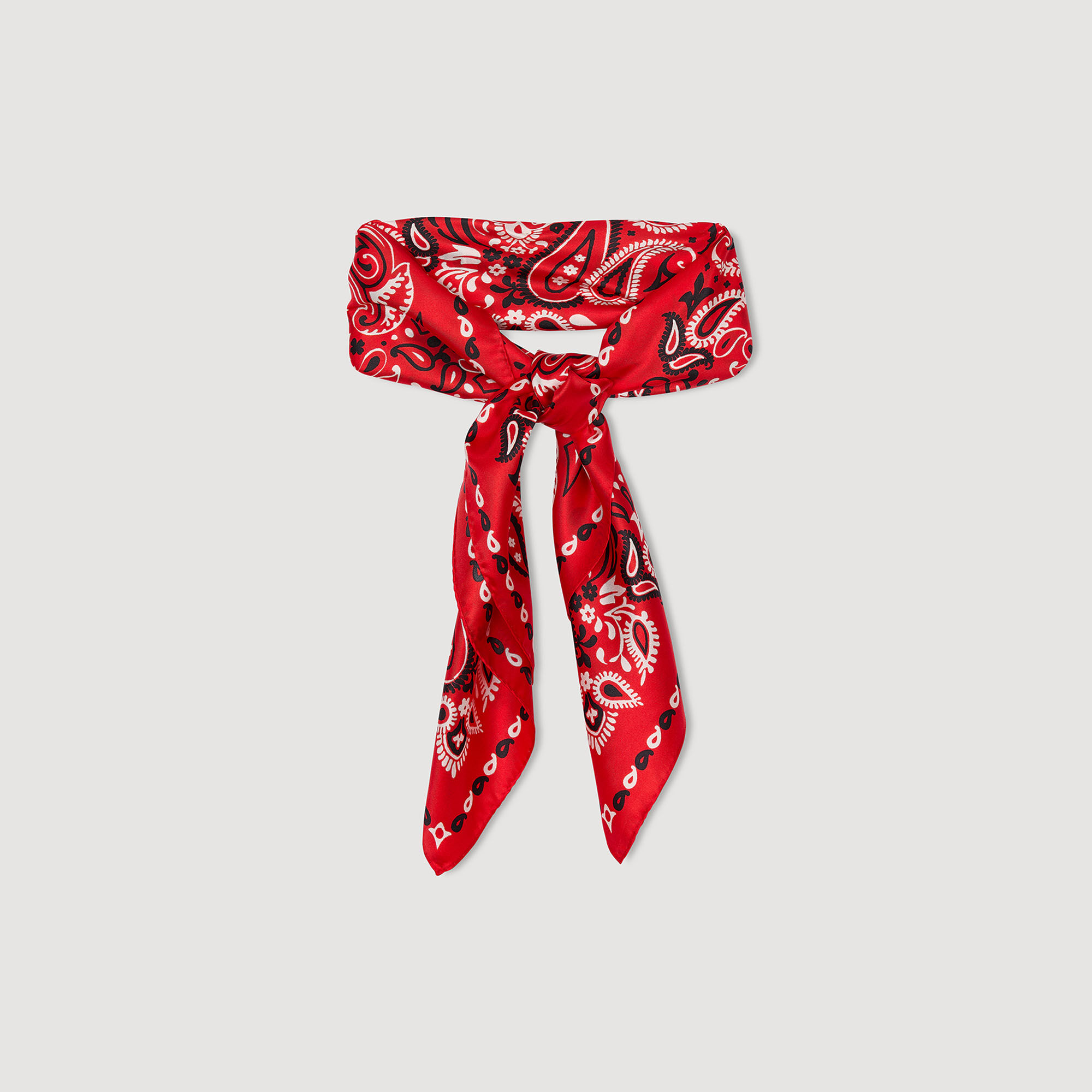 Foulard in seta con stampa bandana