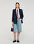 Bermuda jeans effetto stropicciato