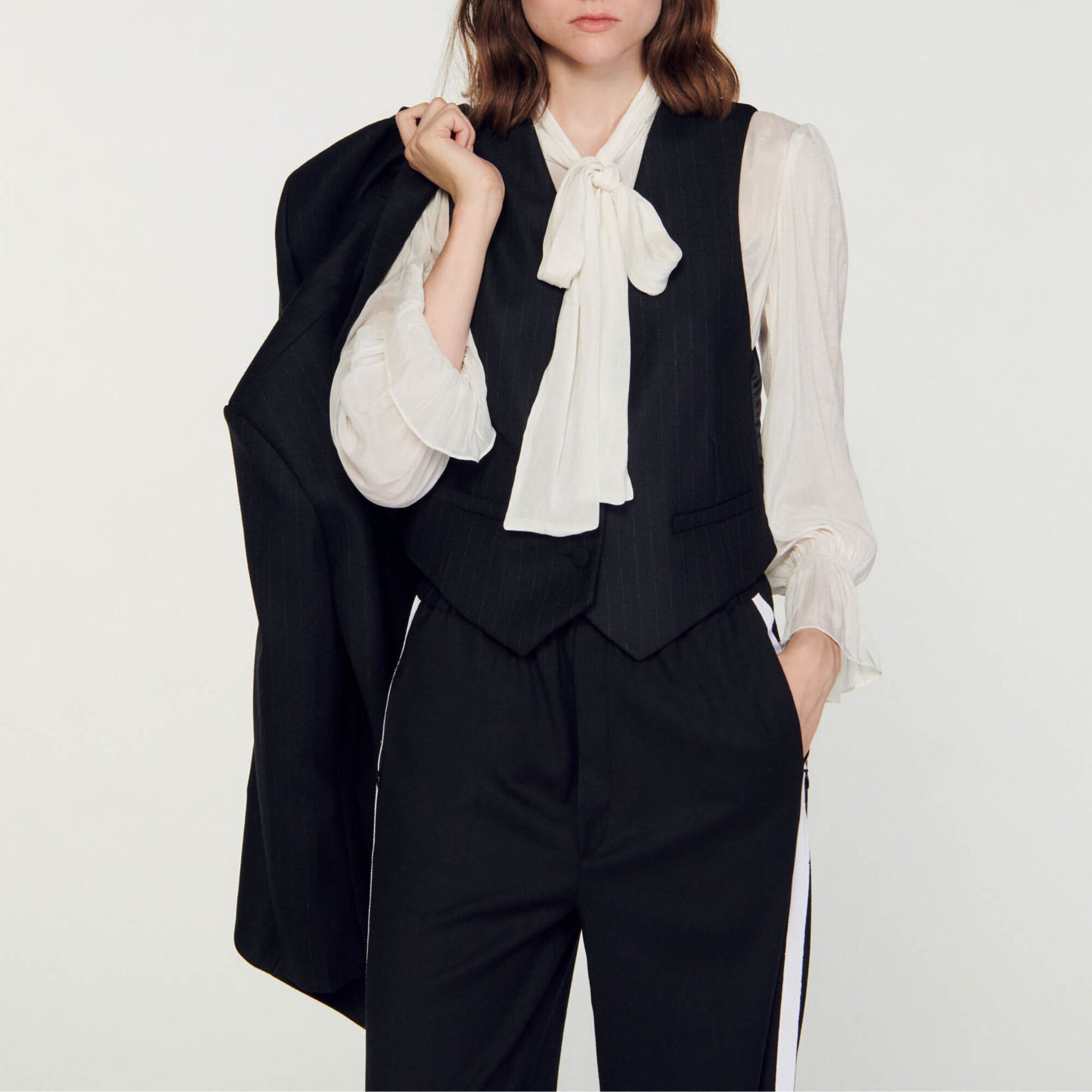 Giacca a righe sottili