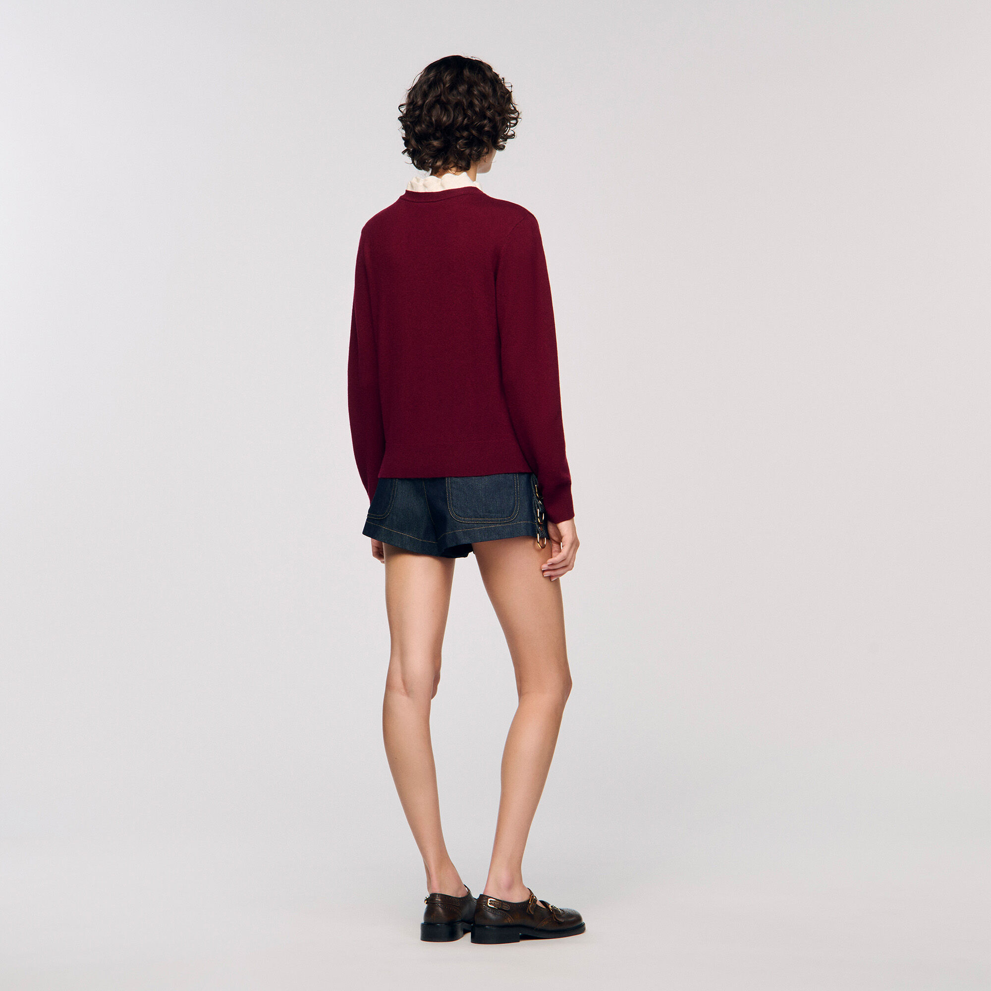 Maglione con collo arricciato