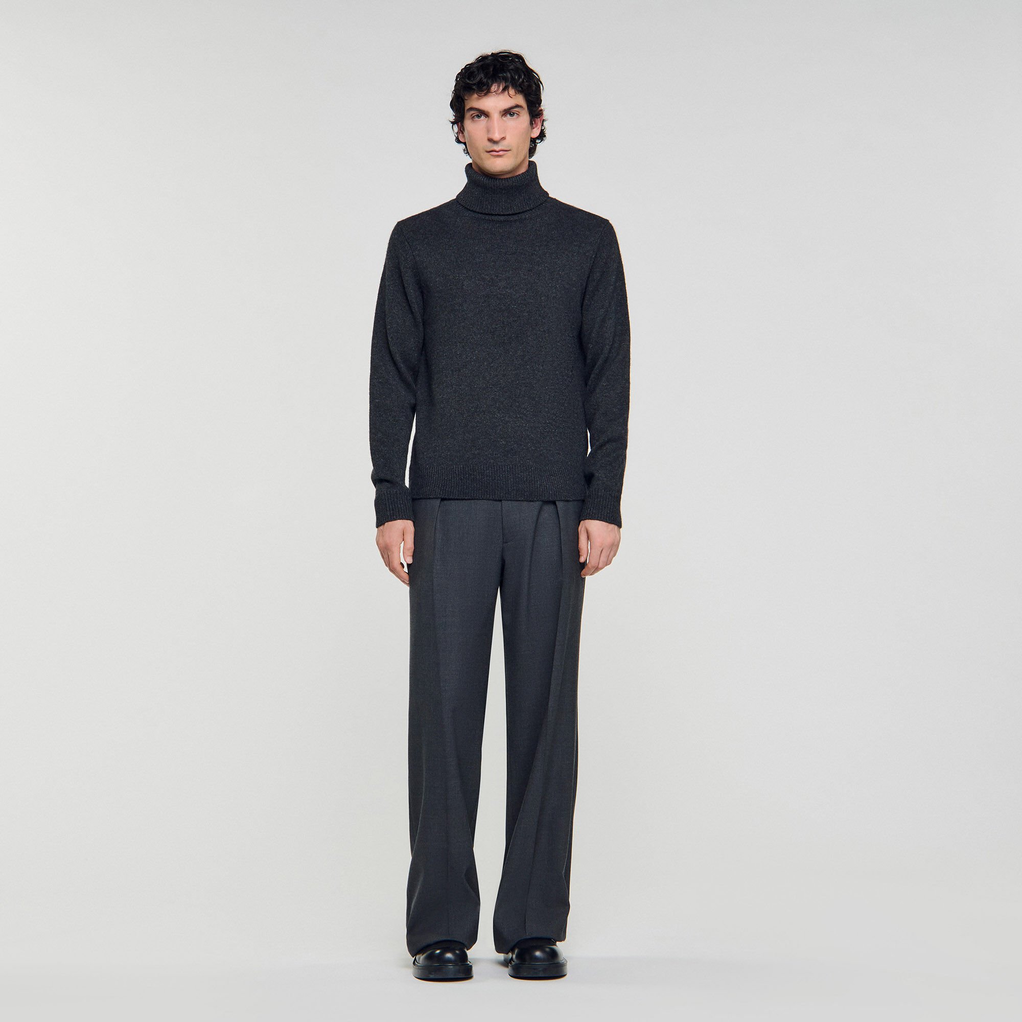 Maglione dolcevita in lana e cashmere