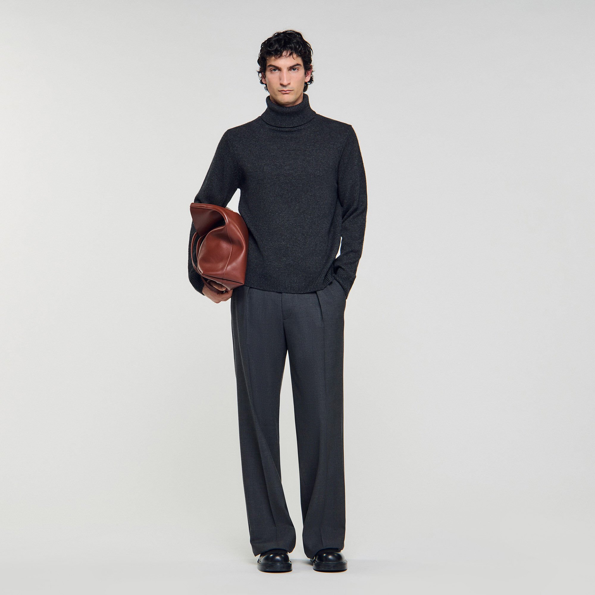 Maglione dolcevita in lana e cashmere