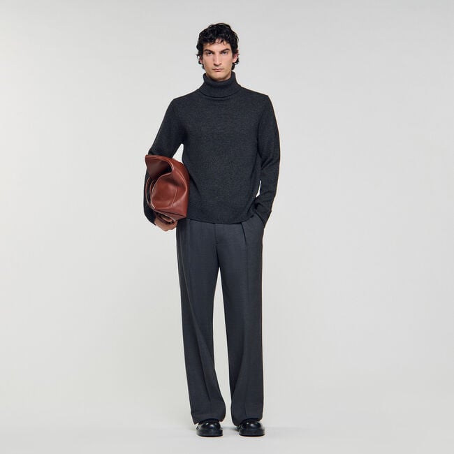 Maglione dolcevita in lana e cashmere