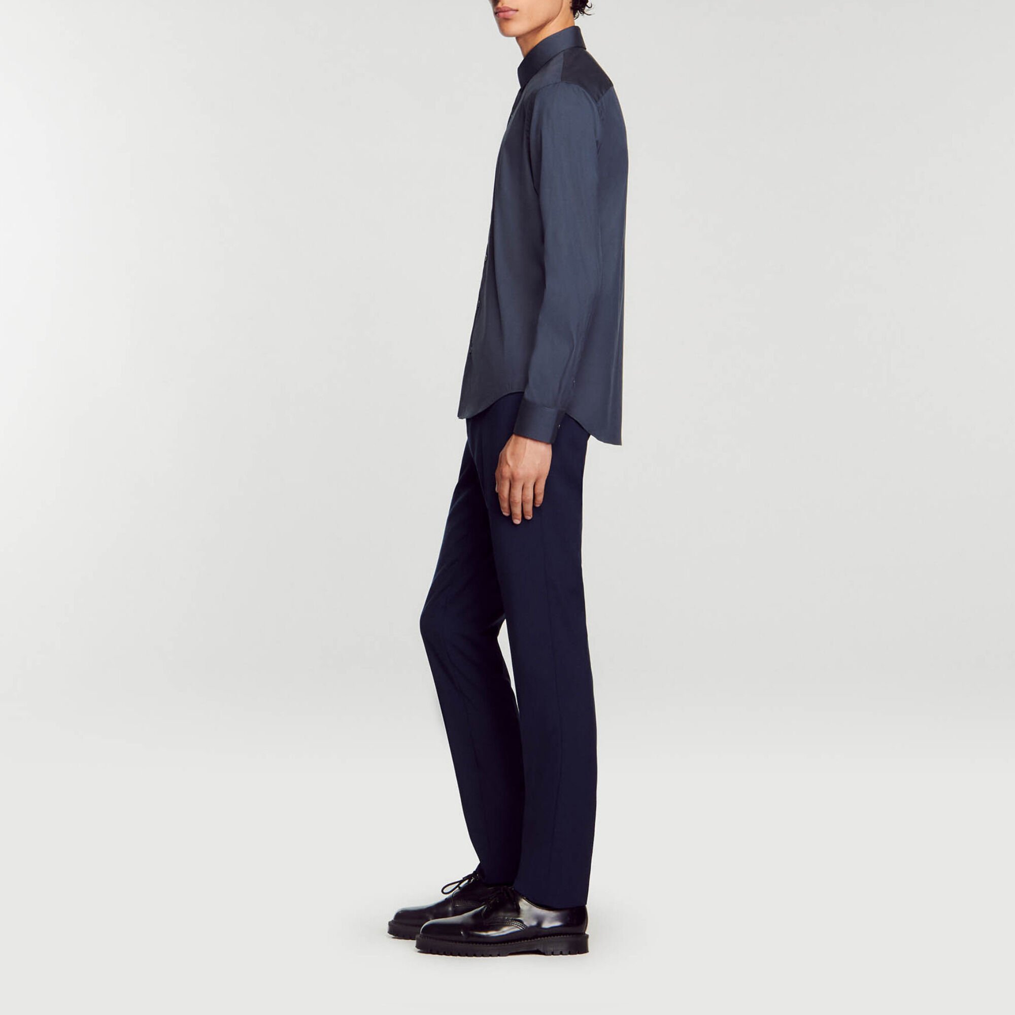 Camicia aderente in cotone stretch