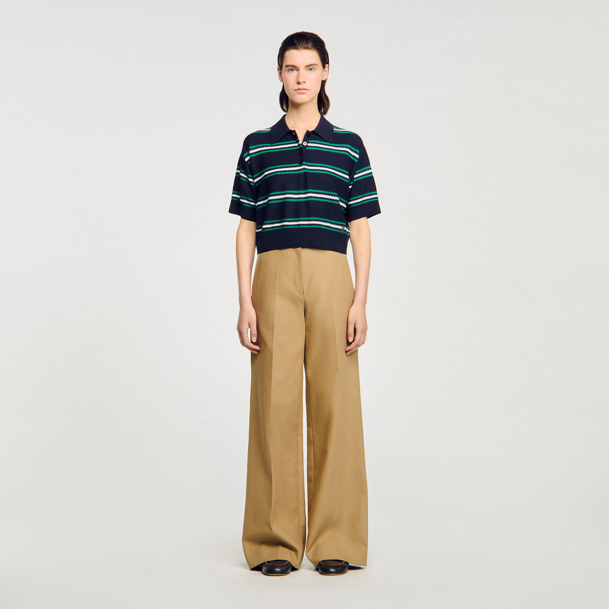 Maglione con colletto a polo