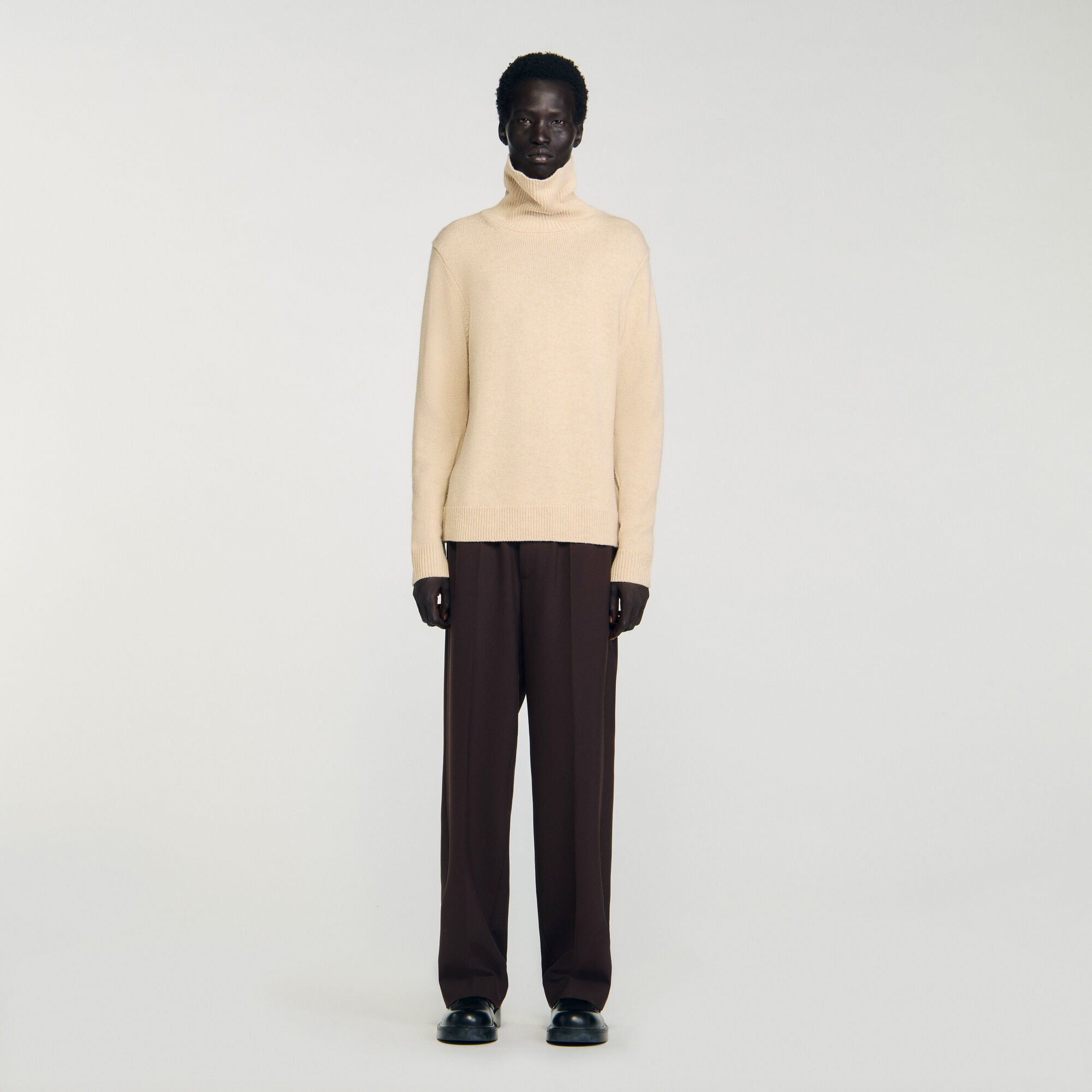 Maglione dolcevita in lana e cashmere