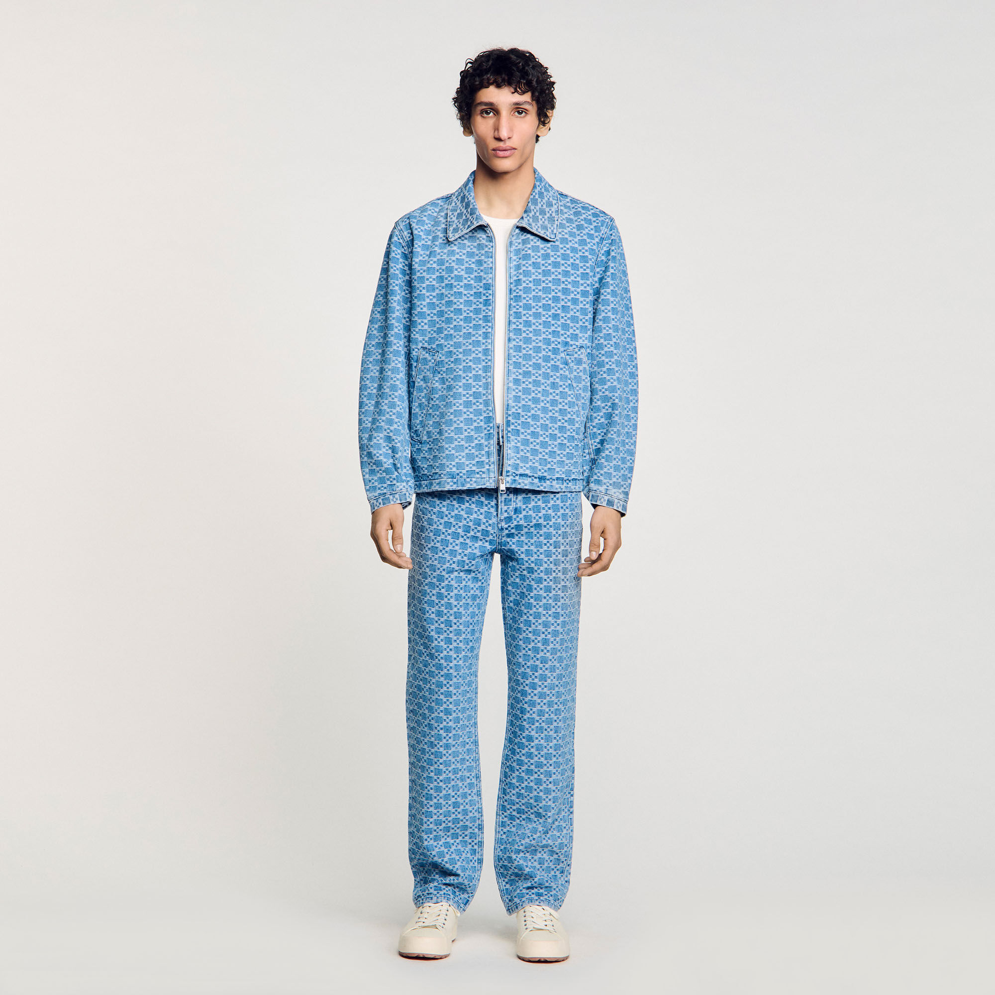 Giacca in jeans square cross