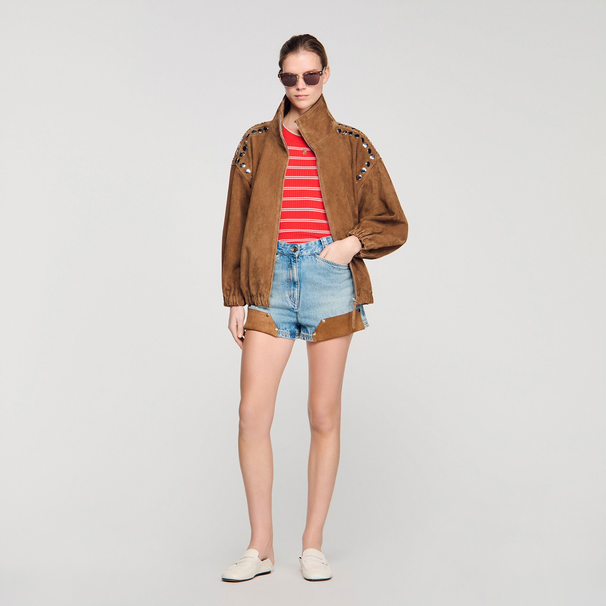 Canottiera a coste a righe