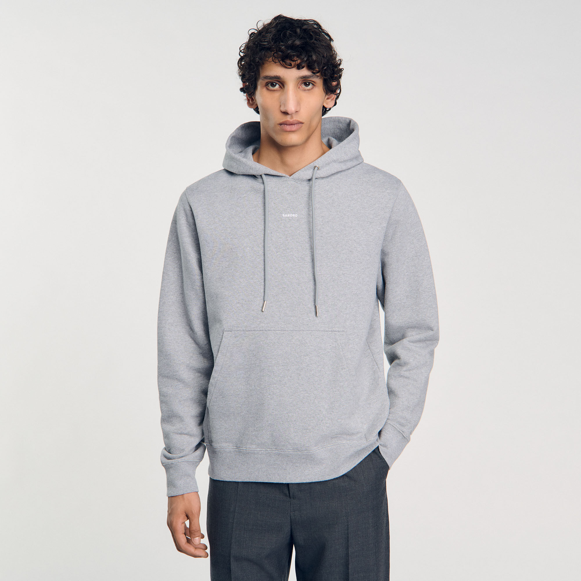 Felpa uomo con cappuccio in cotone bio
