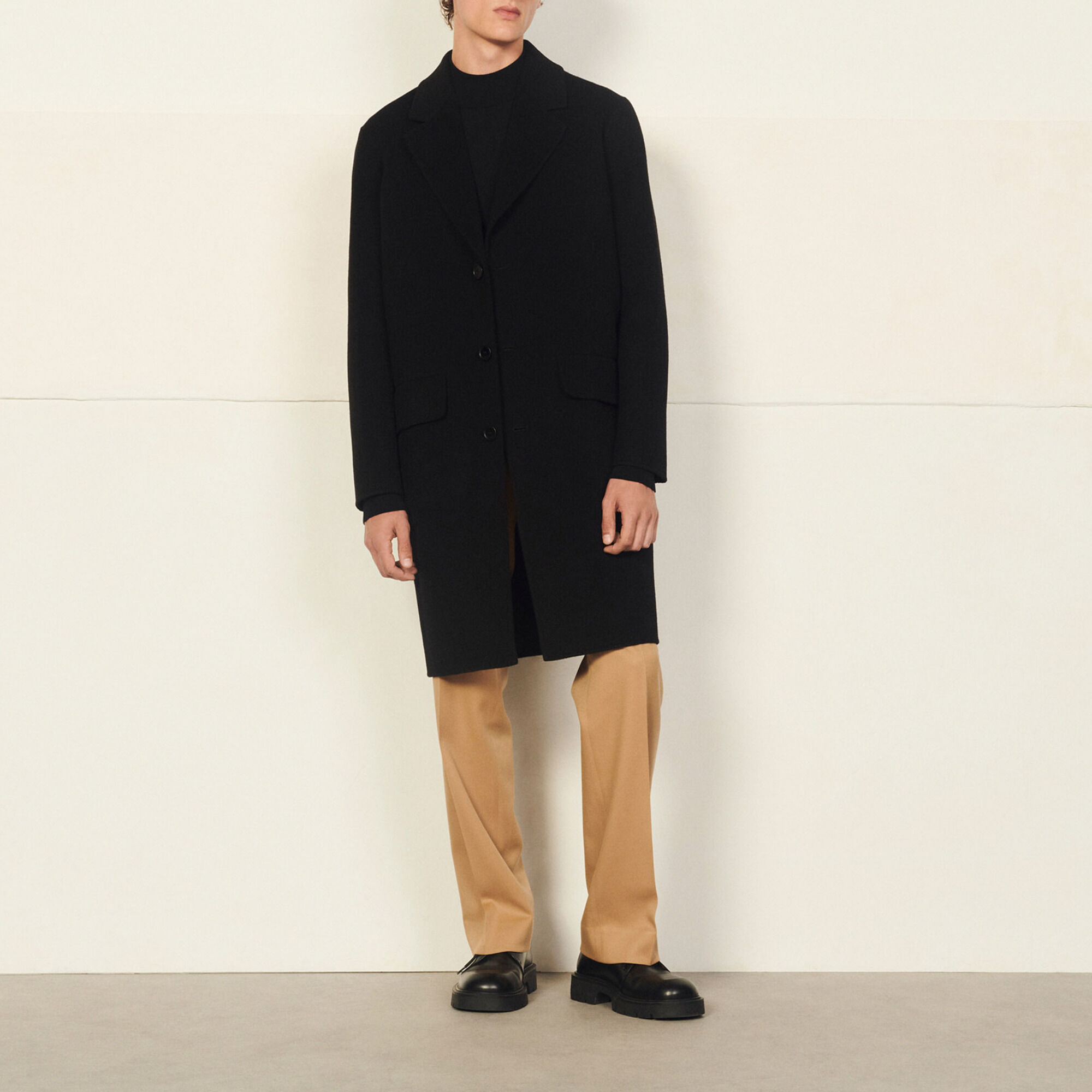 Cappotto in lana double face