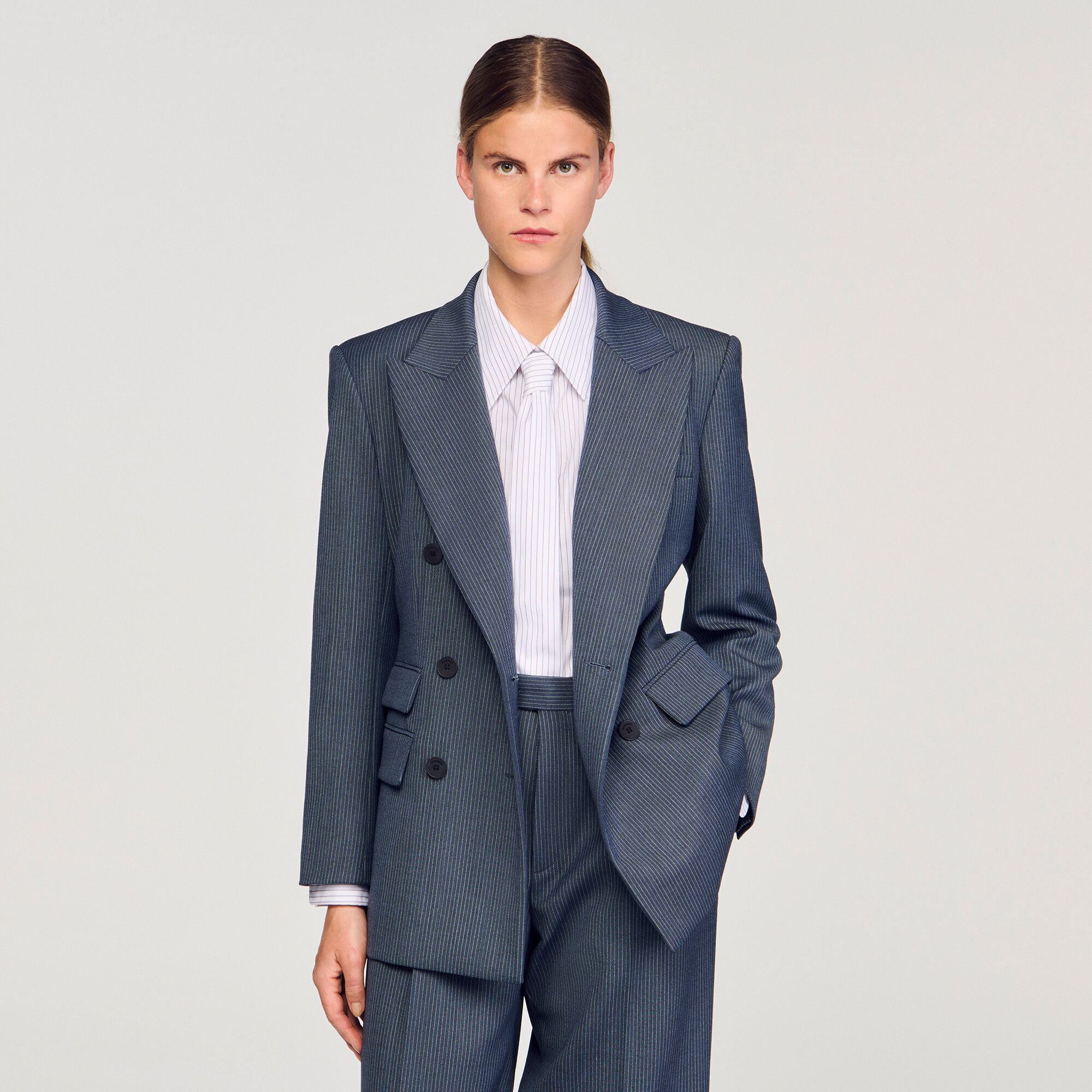 Giacca da tailleur a righe