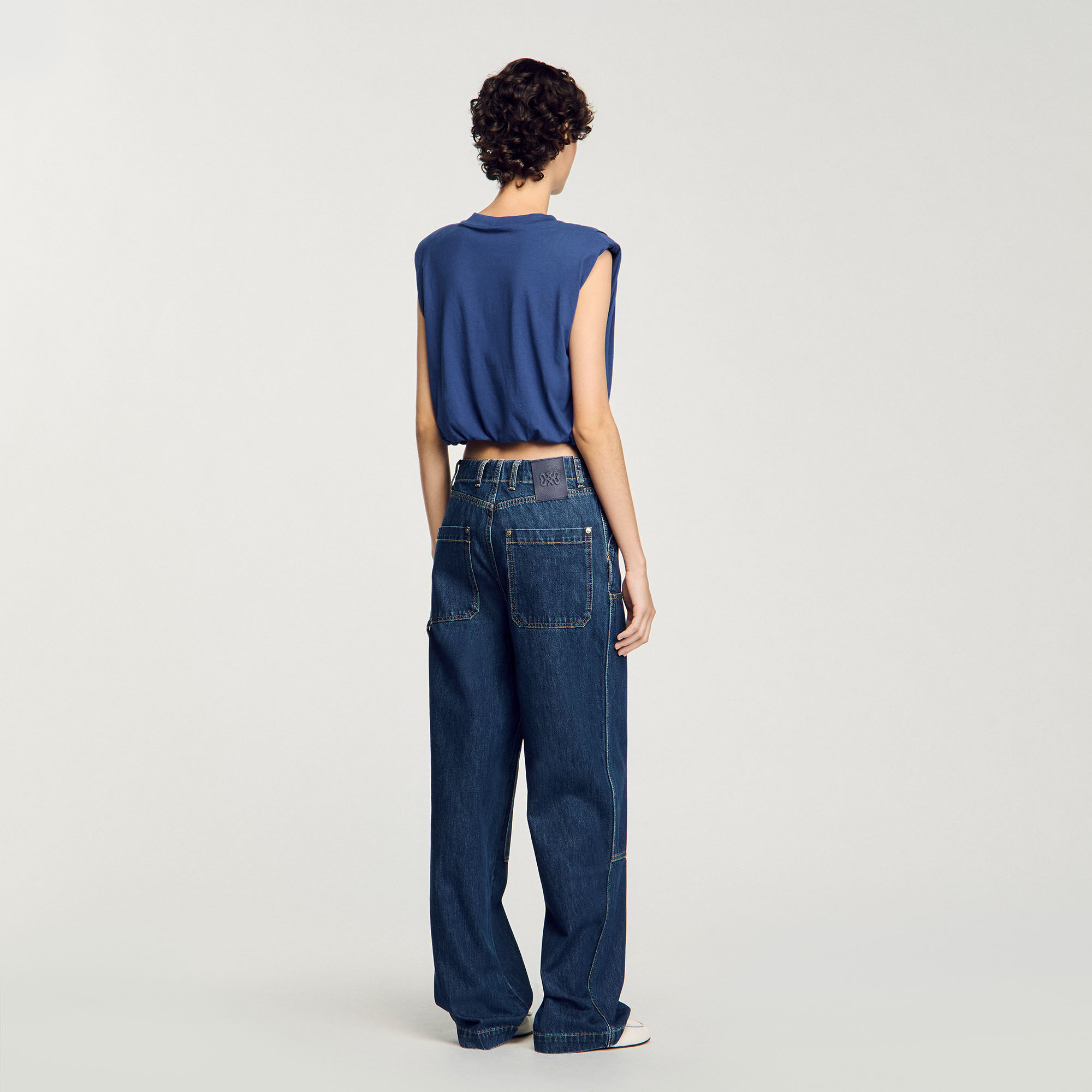 T-shirt corta drappeggiata