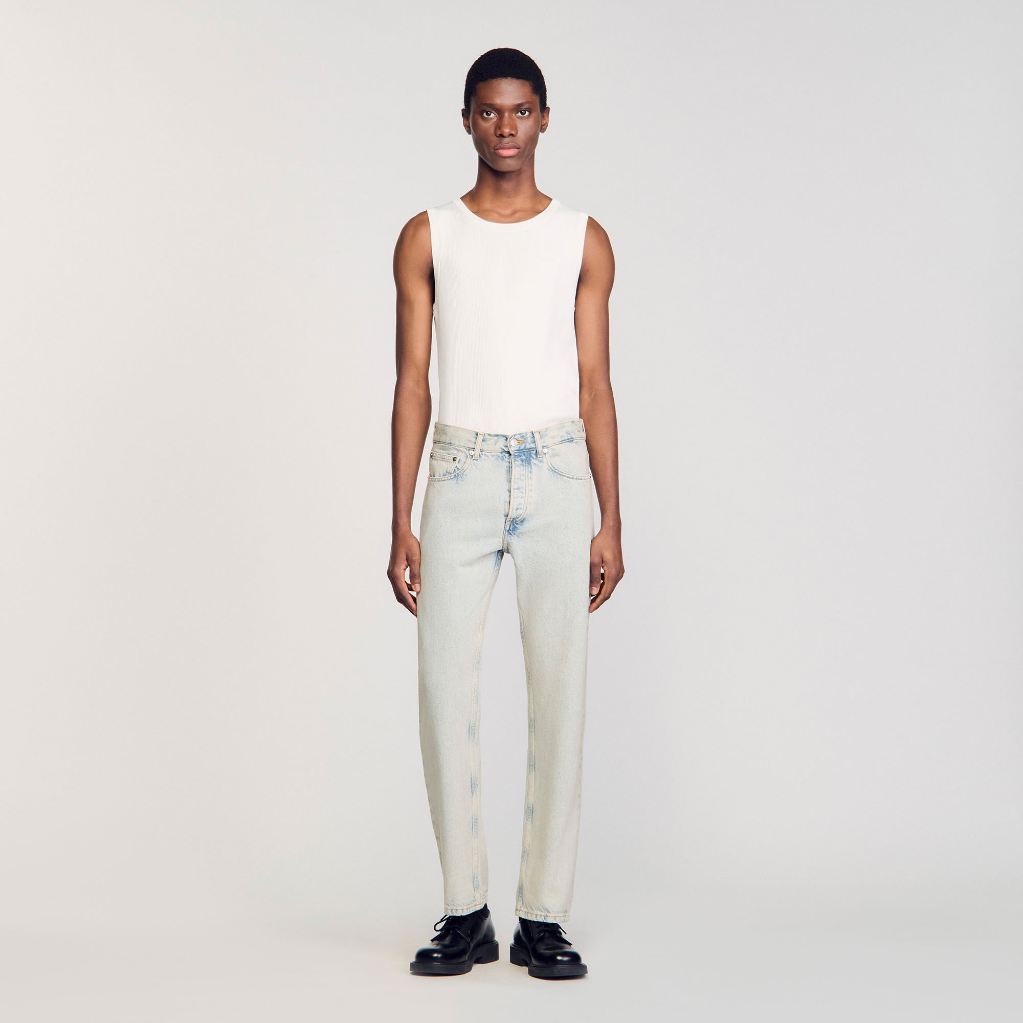 Jeans regular délavé