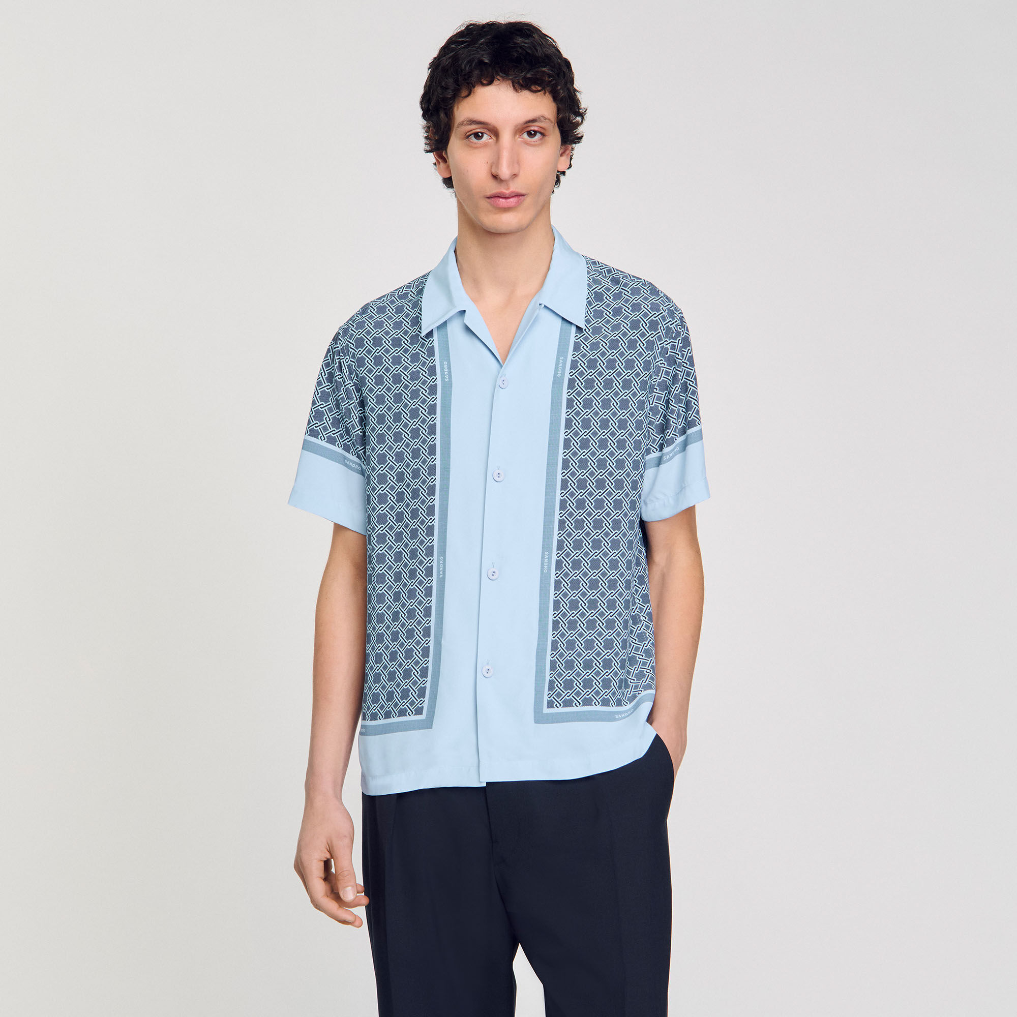 Camicia a maniche corte con stampa