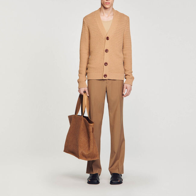 Cardigan in maglia traforata