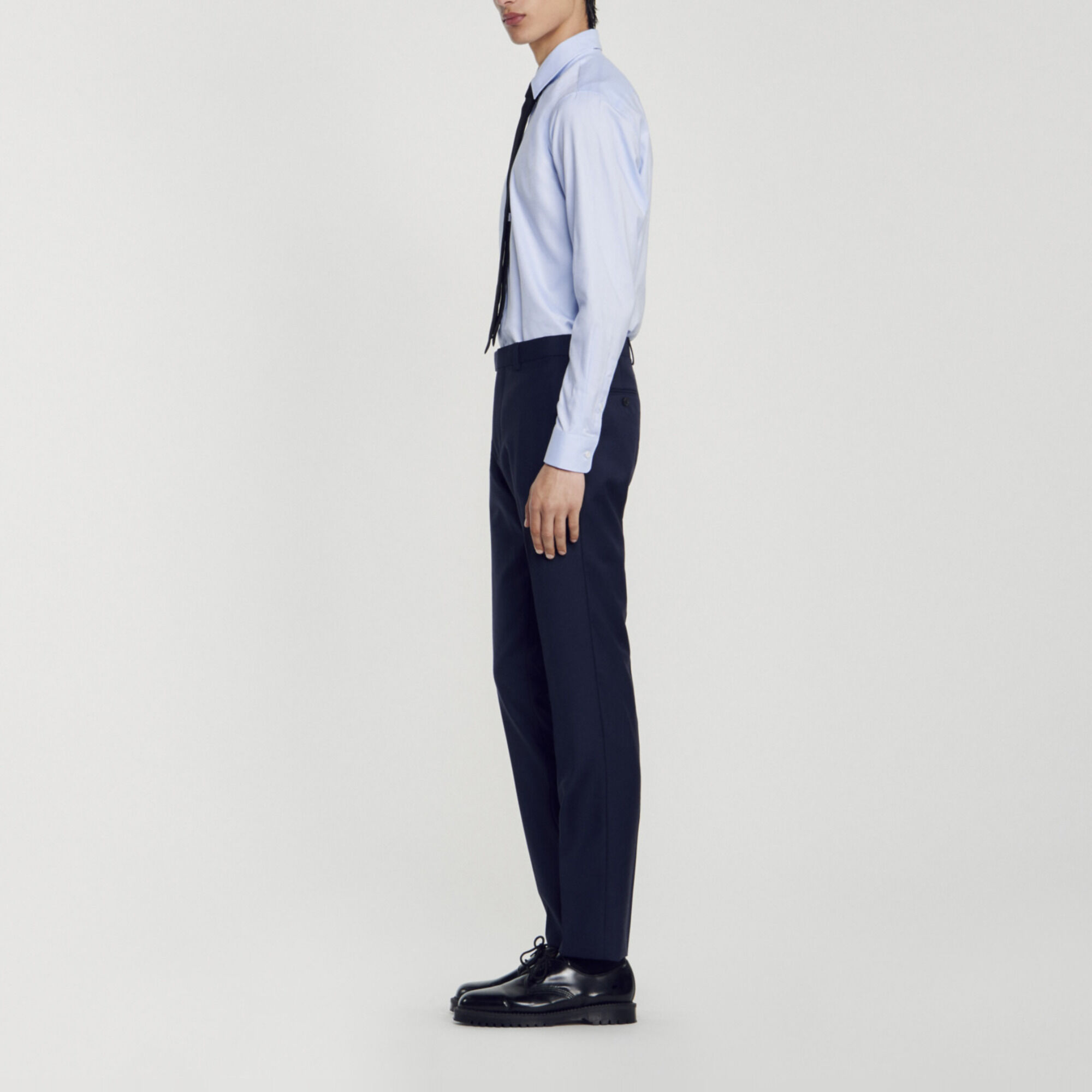 Pantaloni da completo in lana stretch