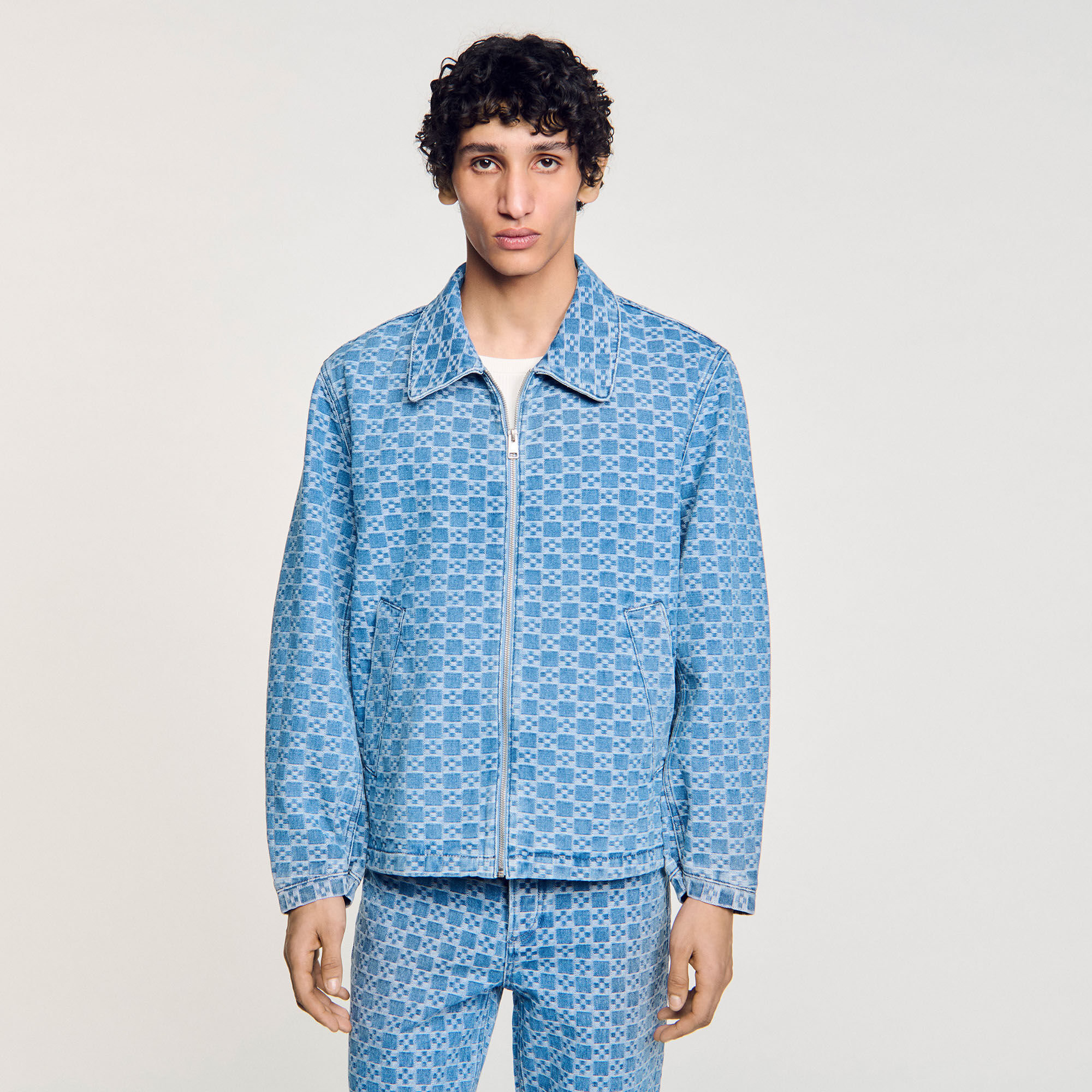 Giacca in jeans square cross