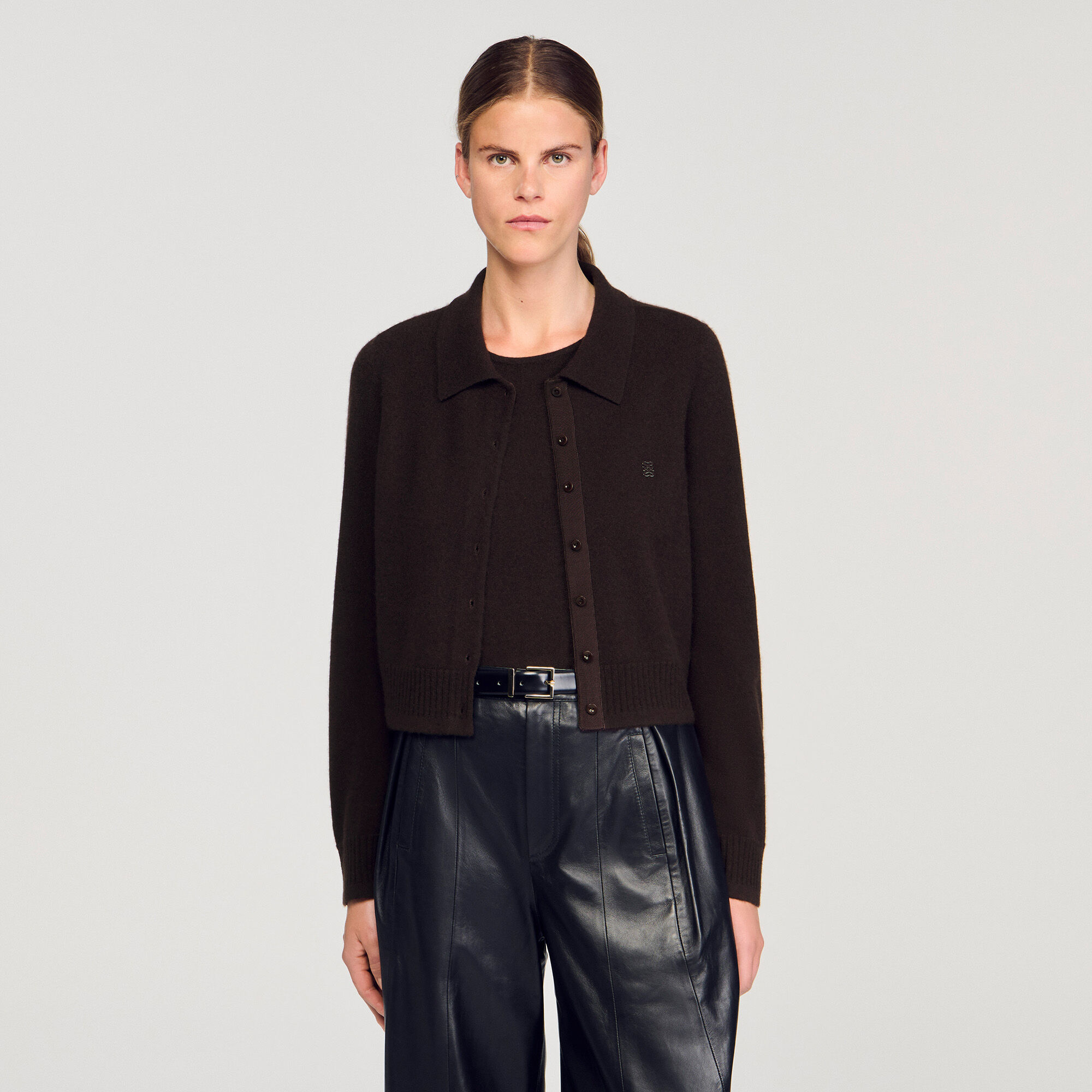 Cardigan con colletto a camicia Cardigan con colletto a camicia