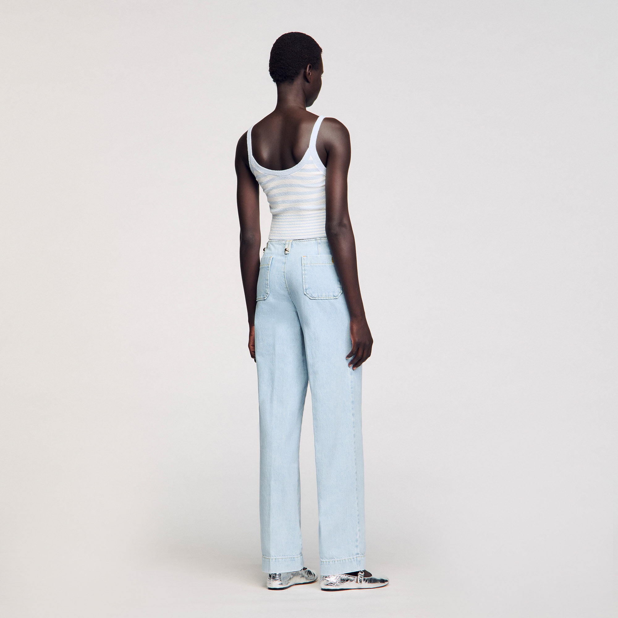Jeans larghi délavé