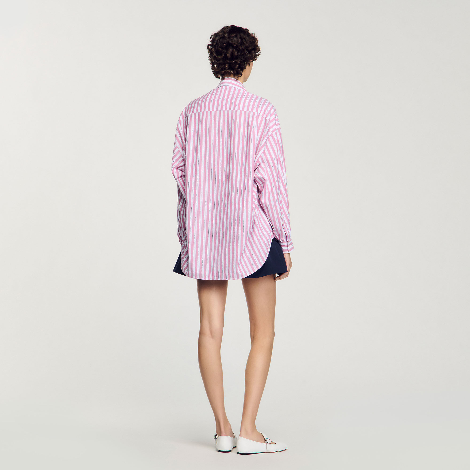 Camicia a righe glitterata
