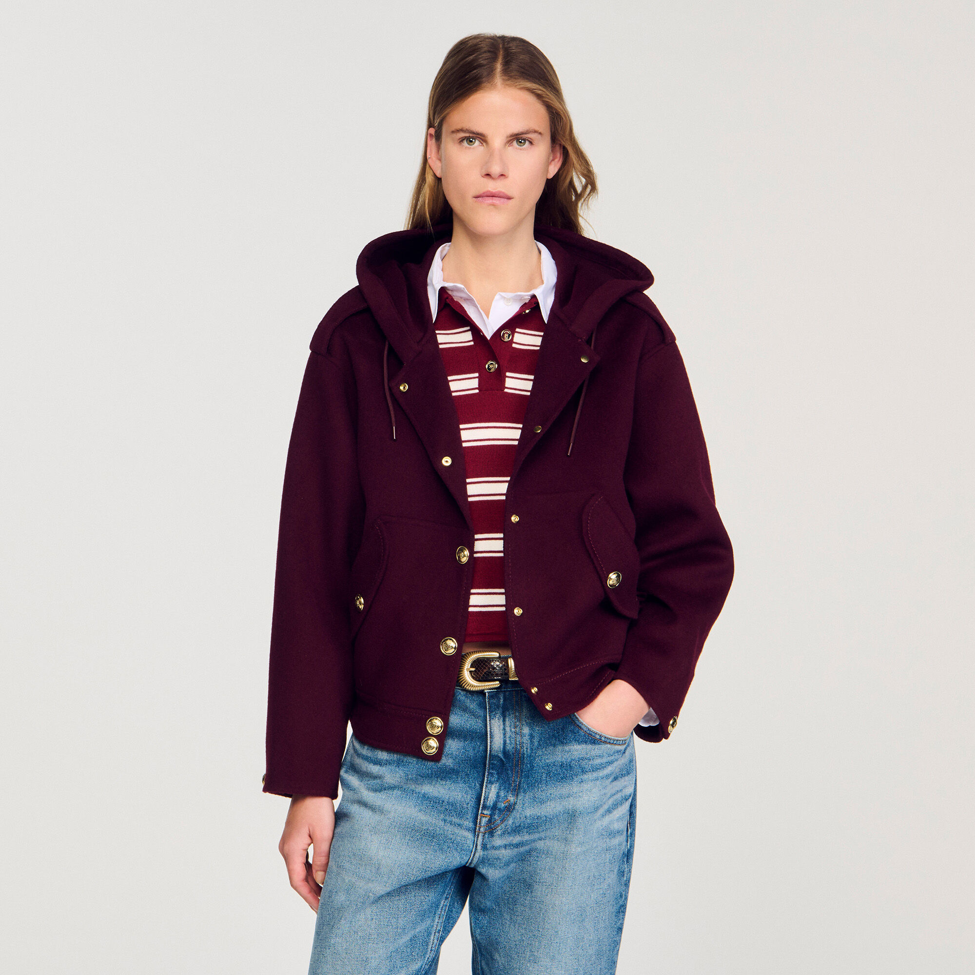 Cappotto in lana double face