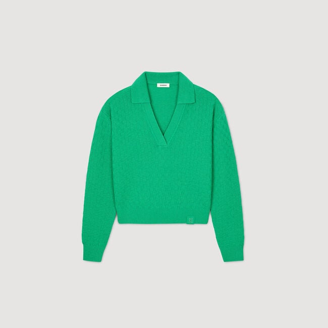 Maglione con colletto a polo