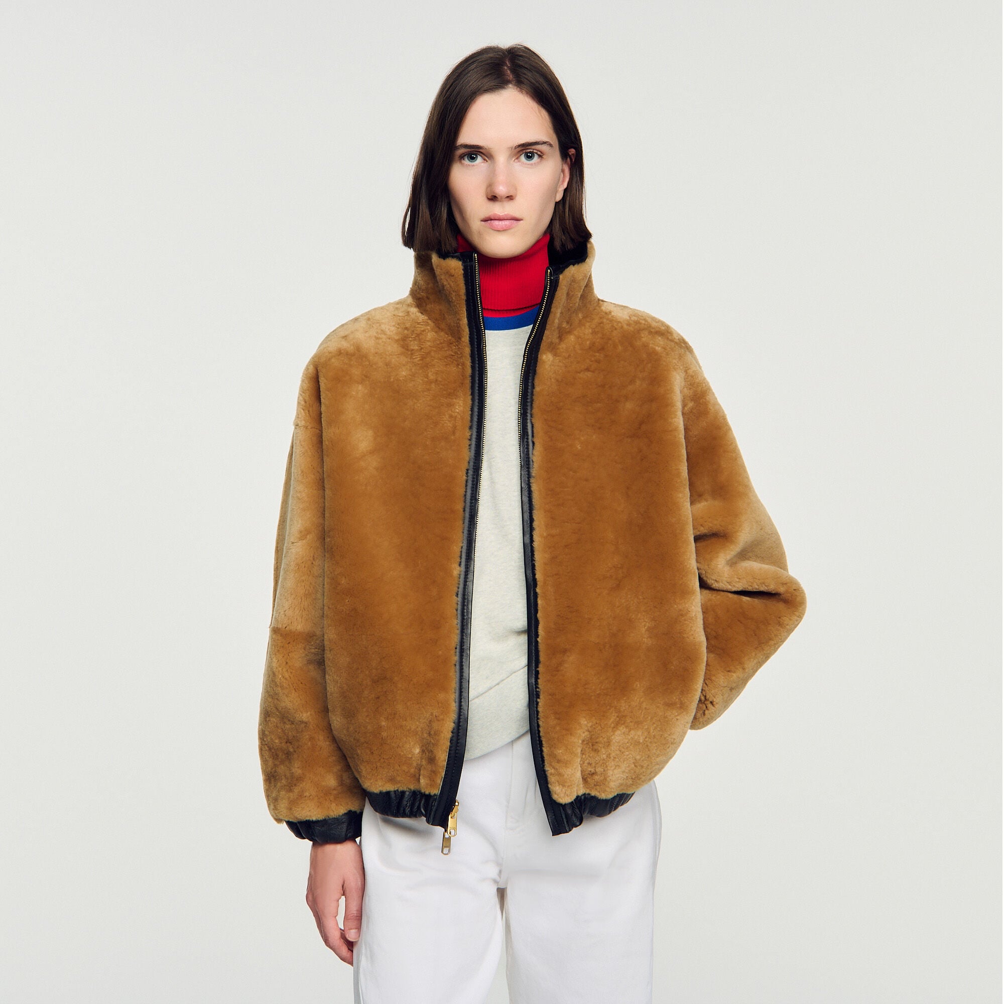 Giacca oversize in shearling - Donna | Sandro