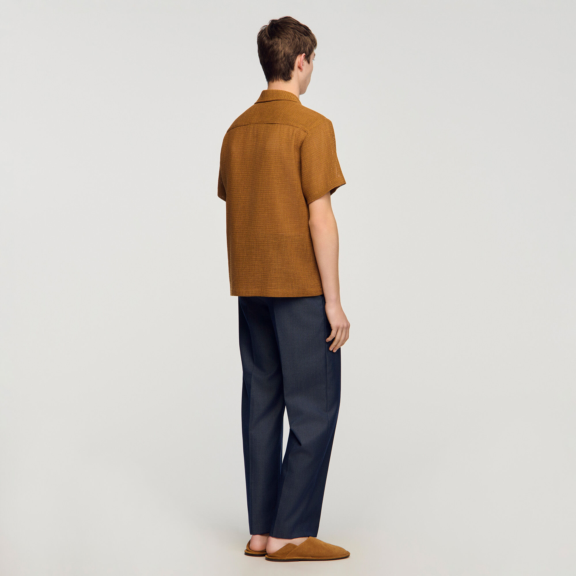 Camicia traforata effetto rete