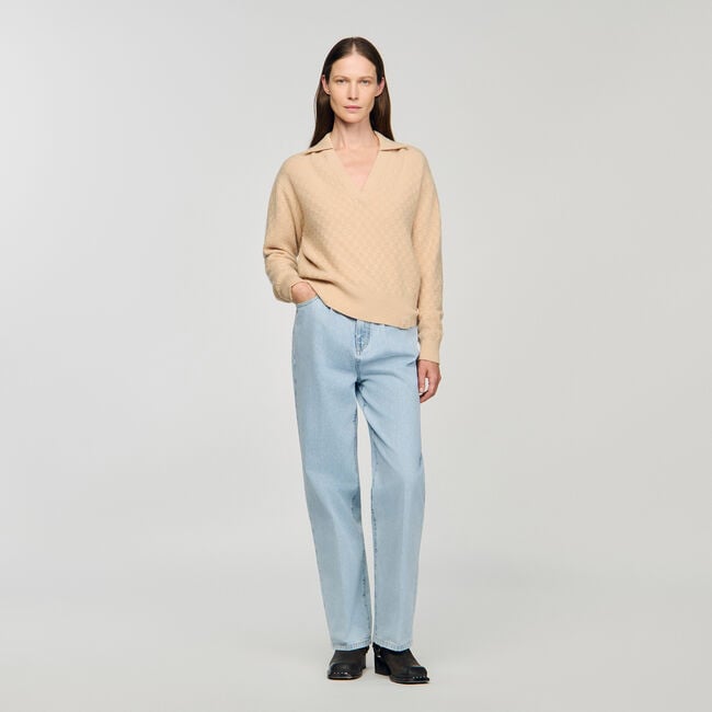 Maglione con colletto a polo