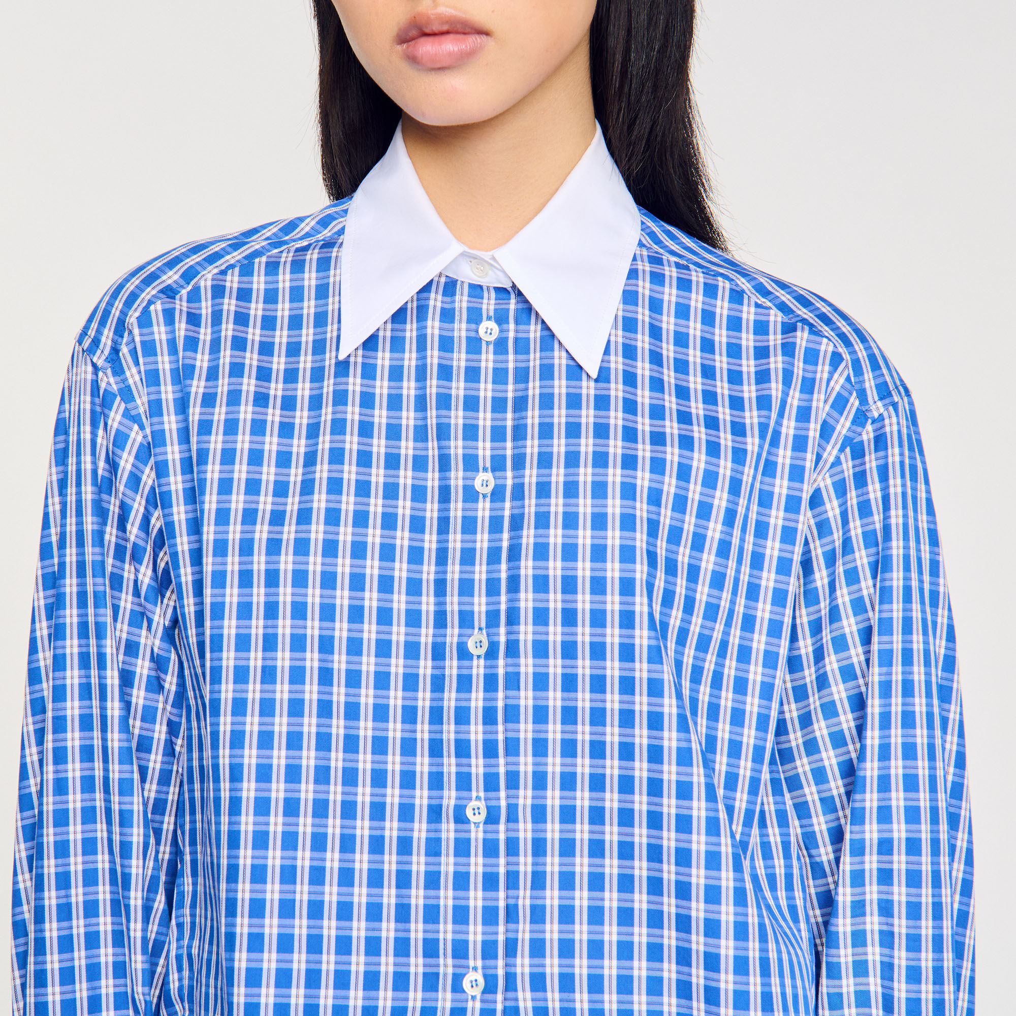 Camicia corta a quadri