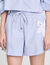 Shorts a righe dettaglio a fiore