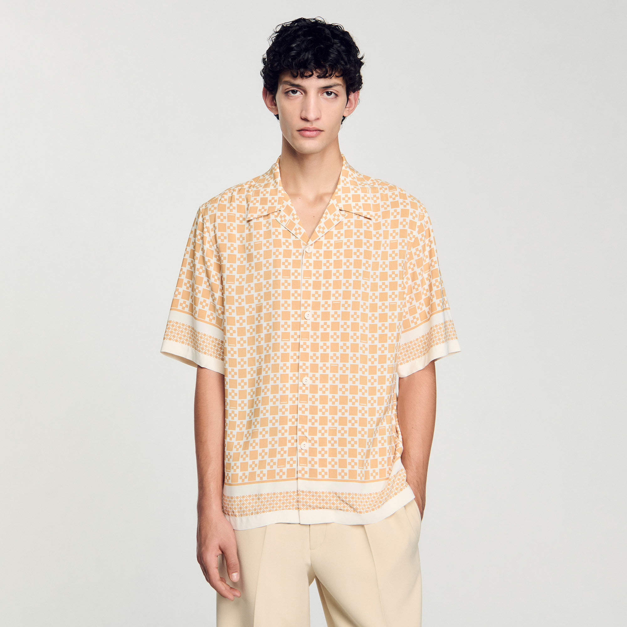 Camicia fluida con stampa Square Cross