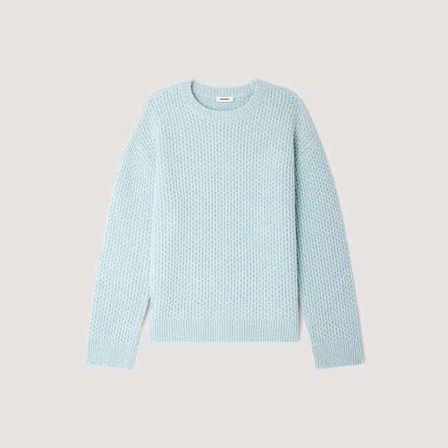 Maglione in lana punto nido d'ape