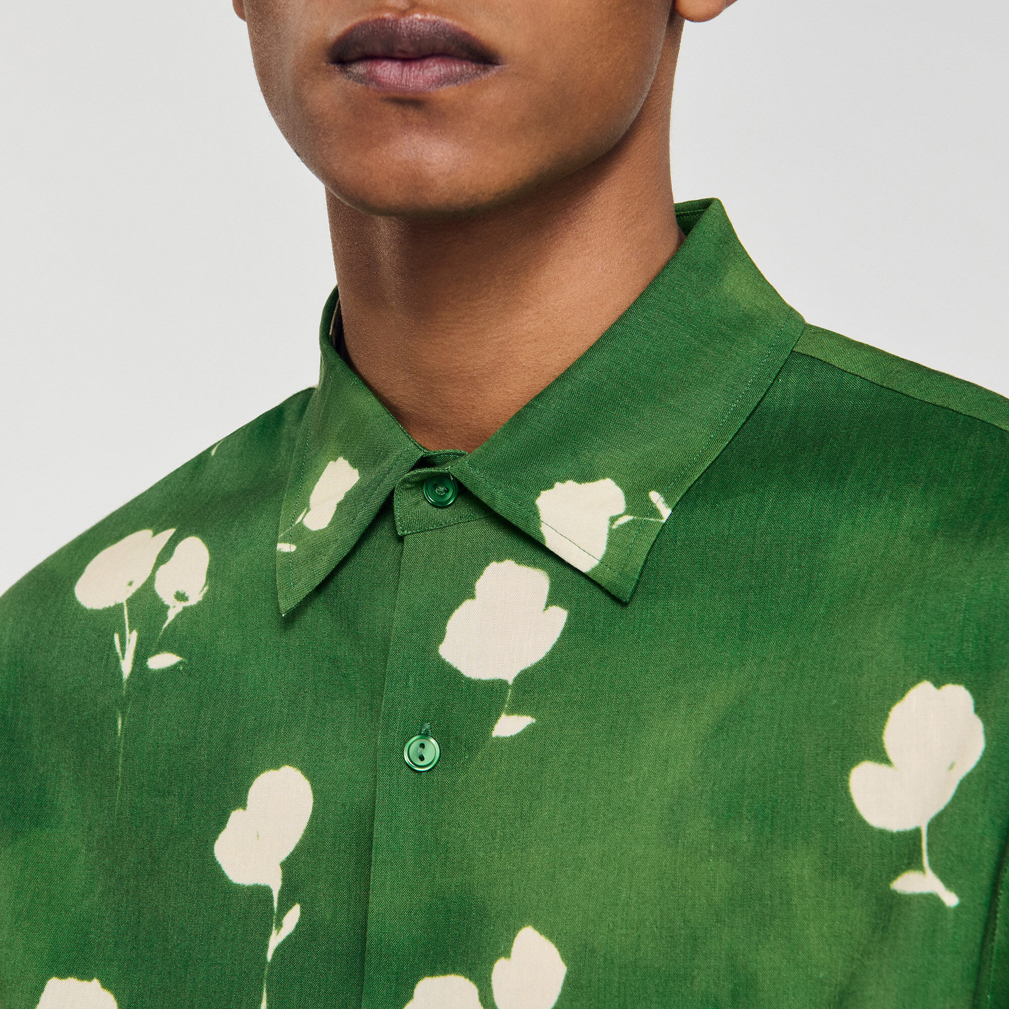 Camicia con stampa a fiori