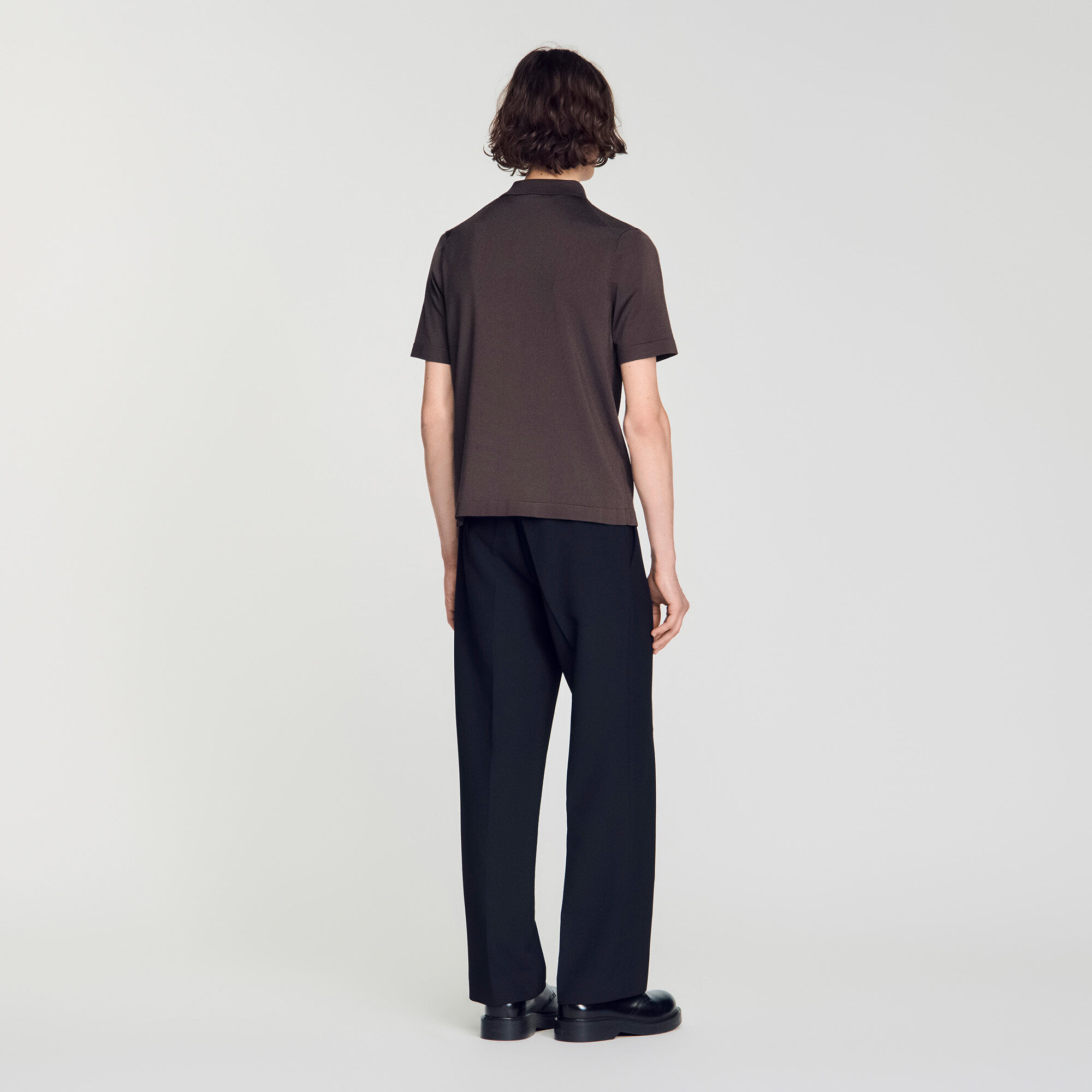 Polo in maglia con zip