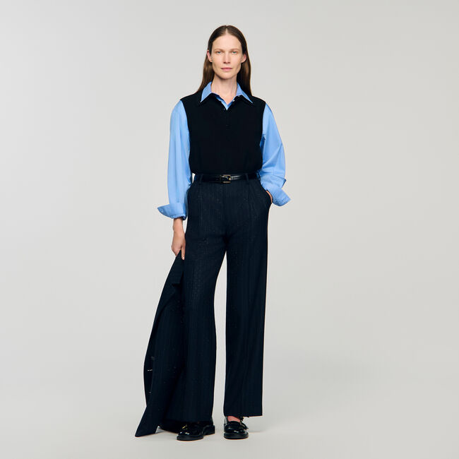 Pantaloni a righe glitterate