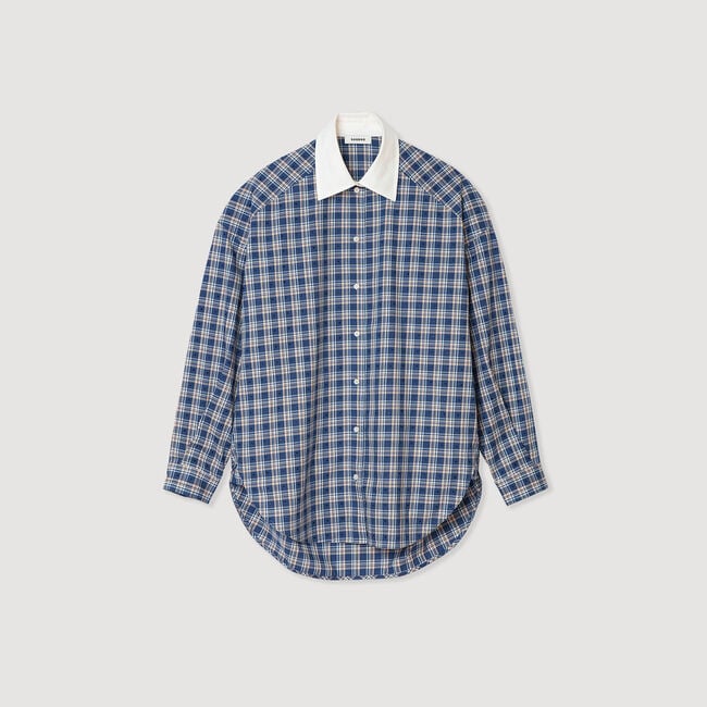 Camicia a quadri glitterata