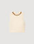 Top corto in maglia con collana