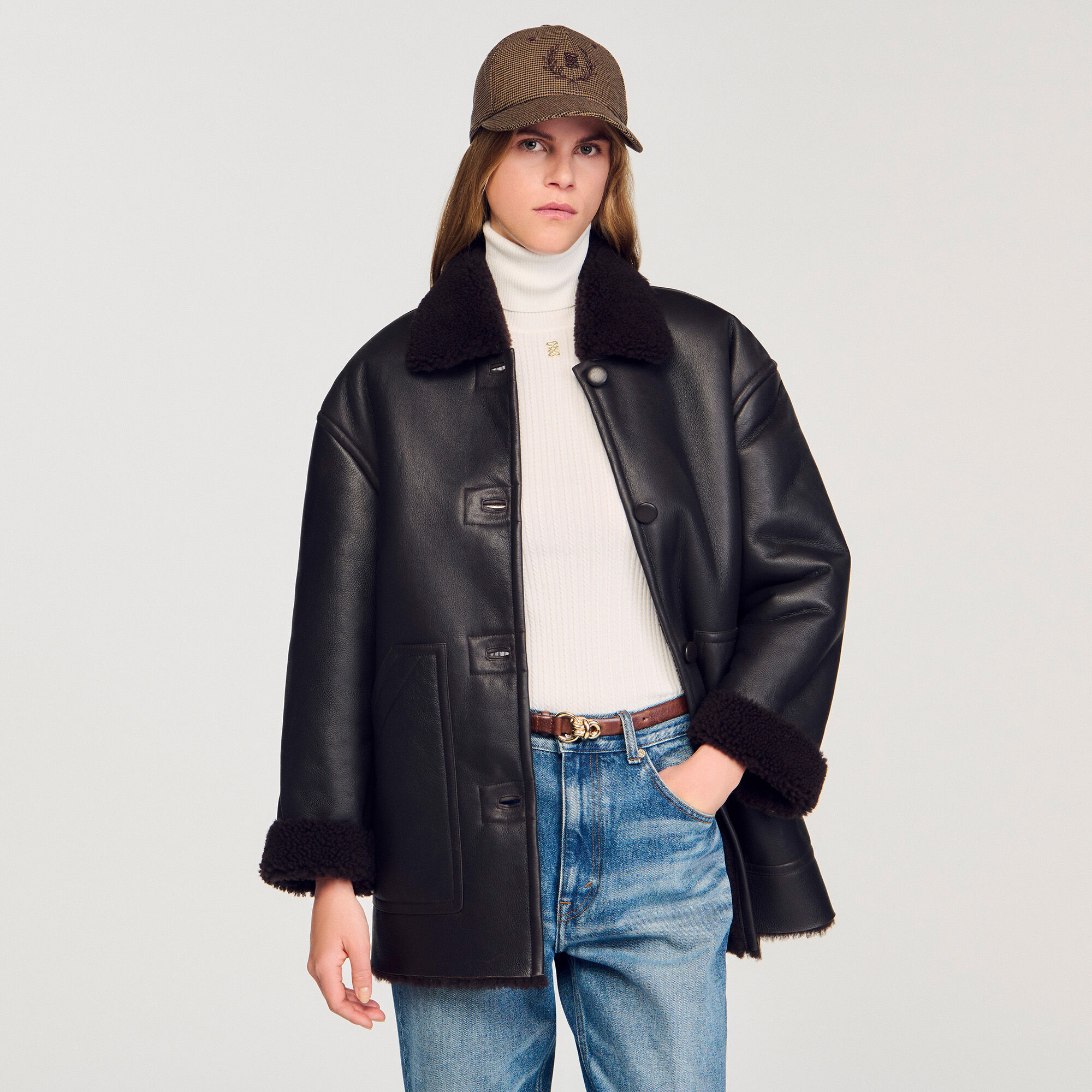 Cappotto in scamosciato